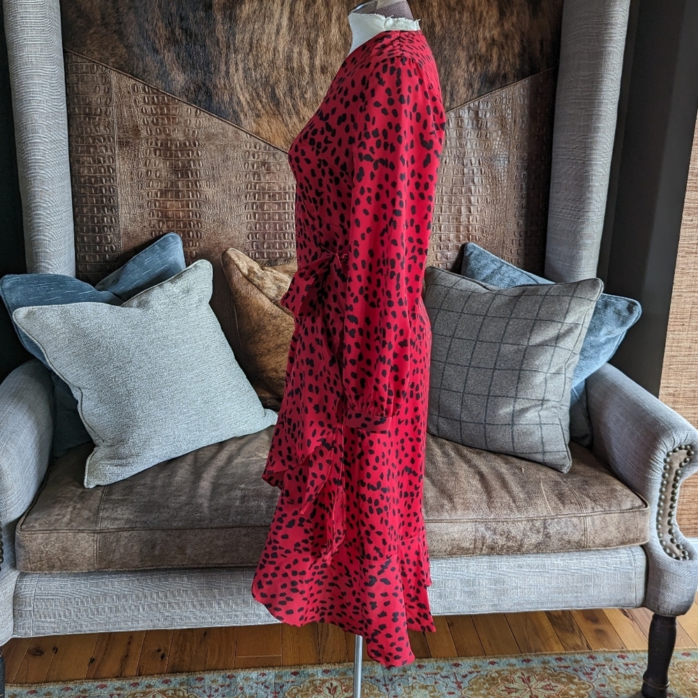 O.P.T. agatha spotted wrap dress M - Picture 8 of 10